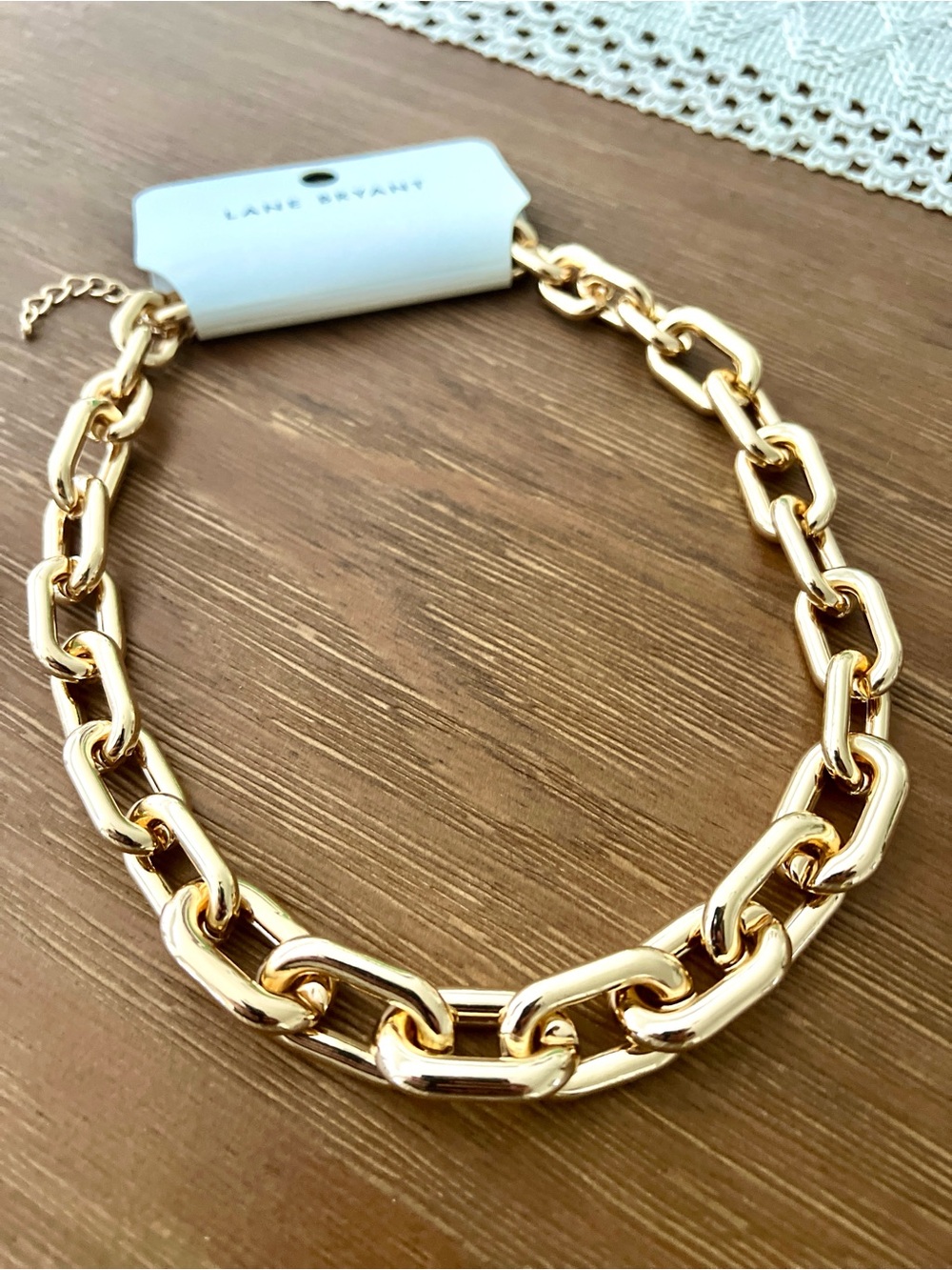 BOLD CHAIN COLLAR NECKLACE - Picture 3 of 4